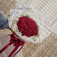 دسته گل رز زرشکی صورتی|گل مصنوعی|تهران, نعمت‌آباد|دیوار