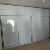 کمد دیواری،کمددیواری تمام ام دی اف تخت کمجا سفید