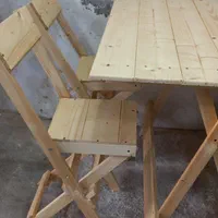 میز و صندلی چوبی تاشو کم جا|میز و صندلی غذاخوری|لنگرود, |دیوار