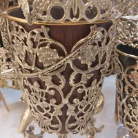 سطل آشغال وجادستمالی /برنجی برنزی|صنایع دستی و سایر لوازم تزئینی|مشهد, خین عرب|دیوار