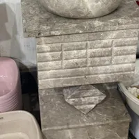 روشویی تمام سنگ طوسی
