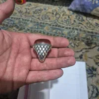 انگشتر عقیق نقره رکاب کاردست امین بادومی آینه کاری|جواهرات|تهران, خرمشهر|دیوار