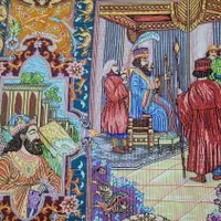 تابلو فرش دستبافت تمام ابریشم ۵ متری سلاطین ۶۵ رج|تابلو فرش|تهران, پونک|دیوار