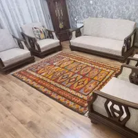 مبل ۷ نفره چوبی و حصیری|مبلمان خانگی و میز عسلی|مشهد, سجاد شهر|دیوار