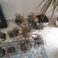 ۲عدد لوستر ۱۲ و ۱۶ شاخه برنزی در حد نو|لوستر و چراغ آویز|تهران, ارامنه|دیوار