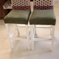 دو تا صندلی کانتر چوب پارچه ۷۵سانت