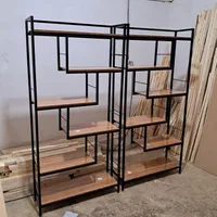 کتابخانه ویترین شلف استند فلزی و چوبی|کتابخانه، شلف، قفسه‌های دیواری|مشهد, نوید|دیوار