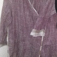 مانتو بلند جلو باز نخی رنگی