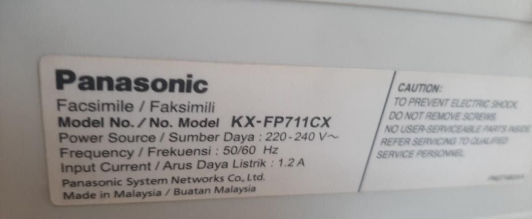 فکس پاناسونیک Panasonic KX-FP711CX|پرینتر، اسکنر، کپی، فکس|لنجان, |دیوار
