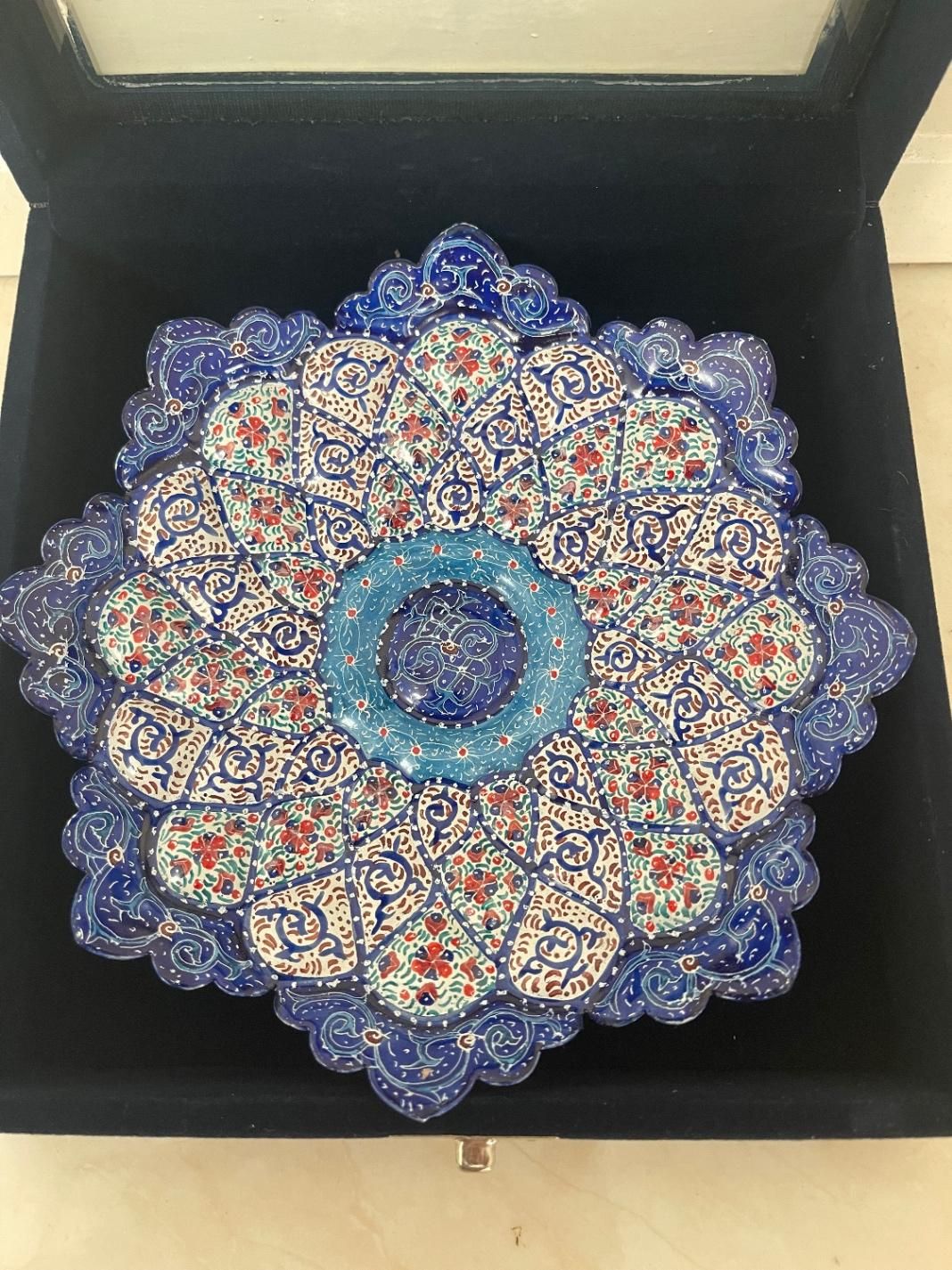 بشقاب میناکاری(۲عدد)|صنایع دستی و سایر لوازم تزئینی|اصفهان, بهارستان|دیوار