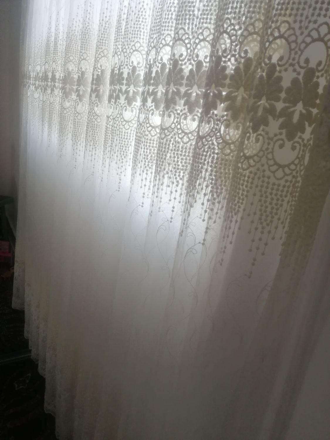 2 تا پرده درحدنو با آستر و چوب پرده|پرده، رانر، رومیزی|خواف, |دیوار