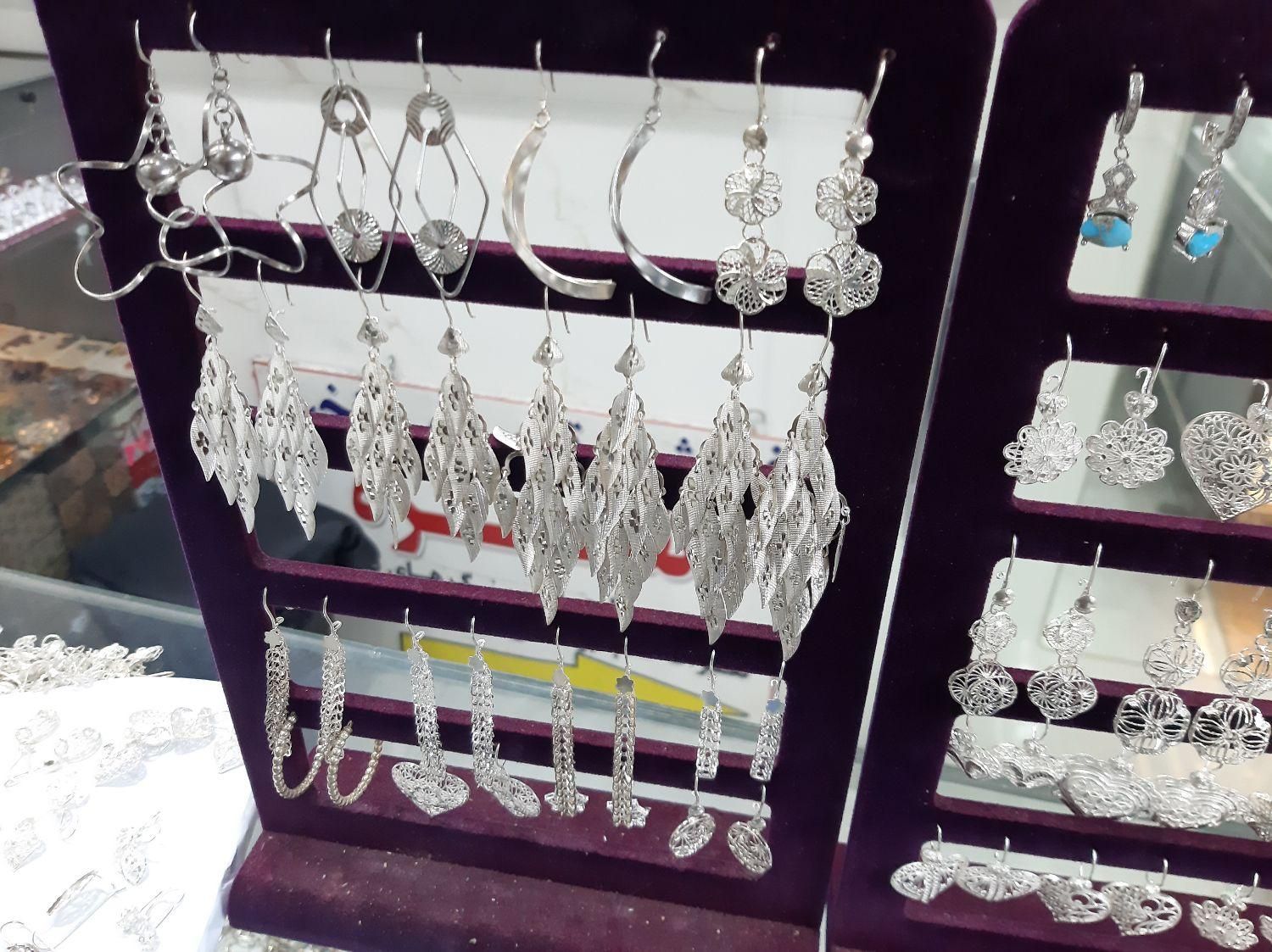 گوشواره نقره زنانه عیار ۹۲۵|جواهرات|شیراز, بازار|دیوار