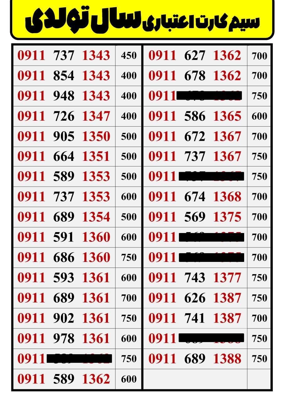 0911-478-1004|سیم‌کارت|لاهیجان, رجایی|دیوار