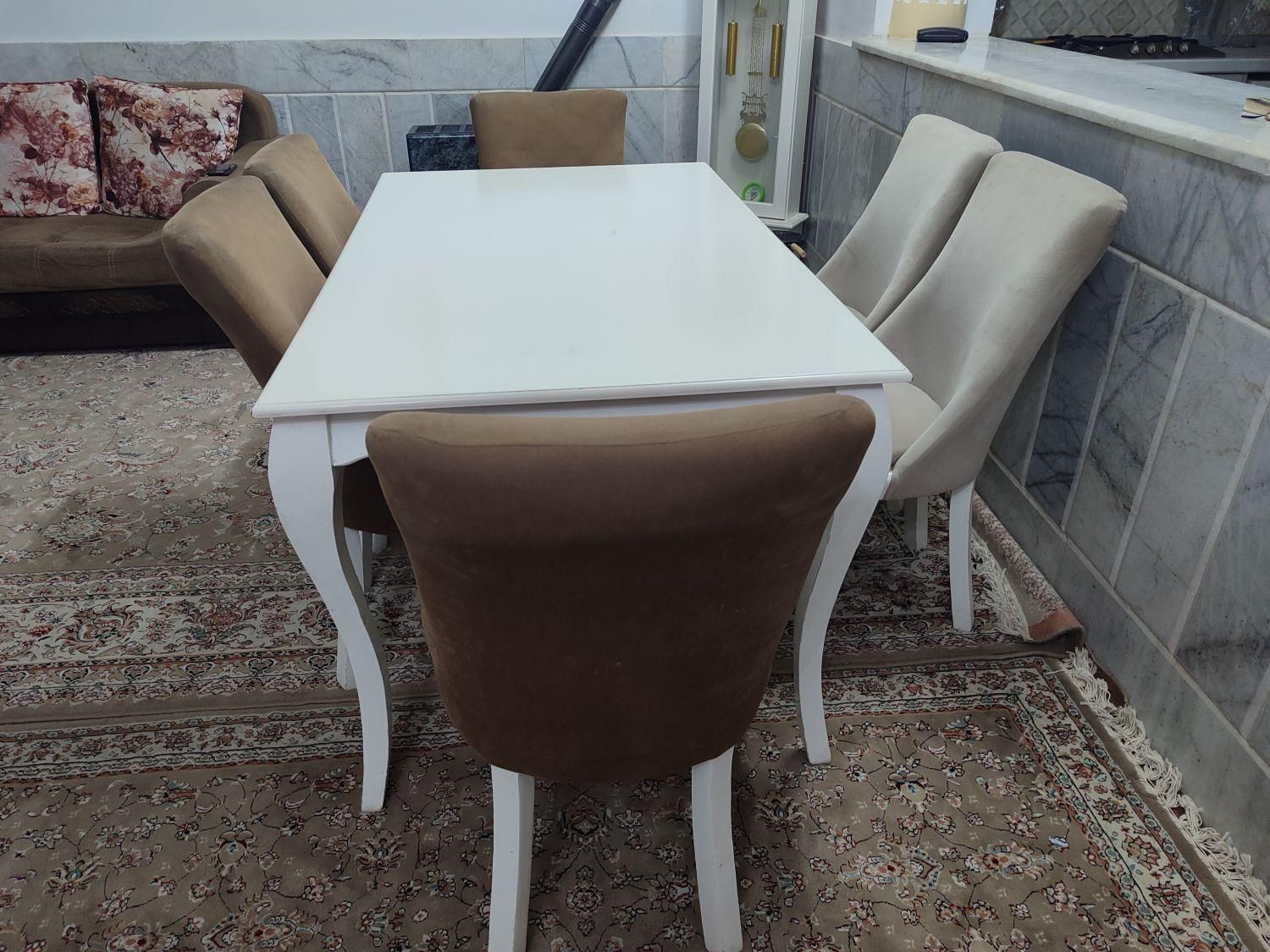 میز غذاخوری ۶نفره|میز و صندلی غذاخوری|زاهدان, |دیوار