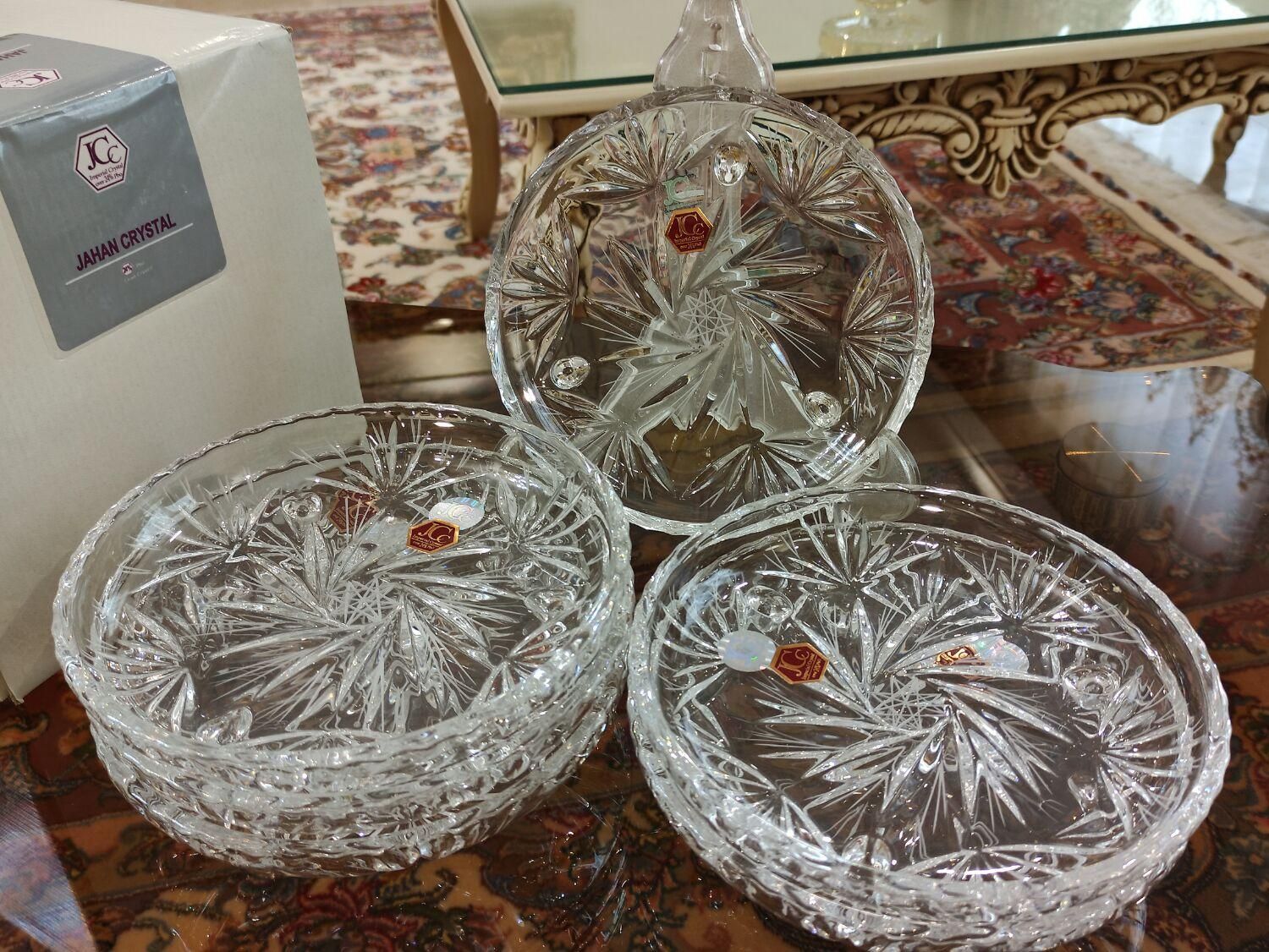 پیش دستی کریستالJCCنمکدان فنجان شیرمیوه پارچ لیوان|ظروف سرو و پذیرایی|تهران, حکمت|دیوار
