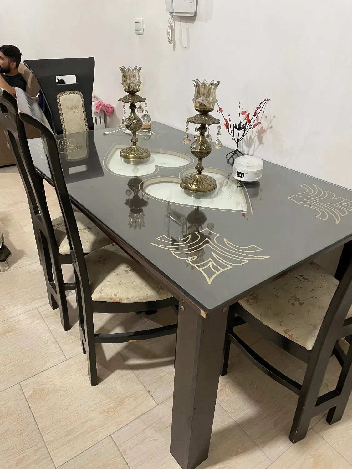 میز نهارخوری با بوفه|بوفه، ویترین، کنسول|رشت, لاکان|دیوار