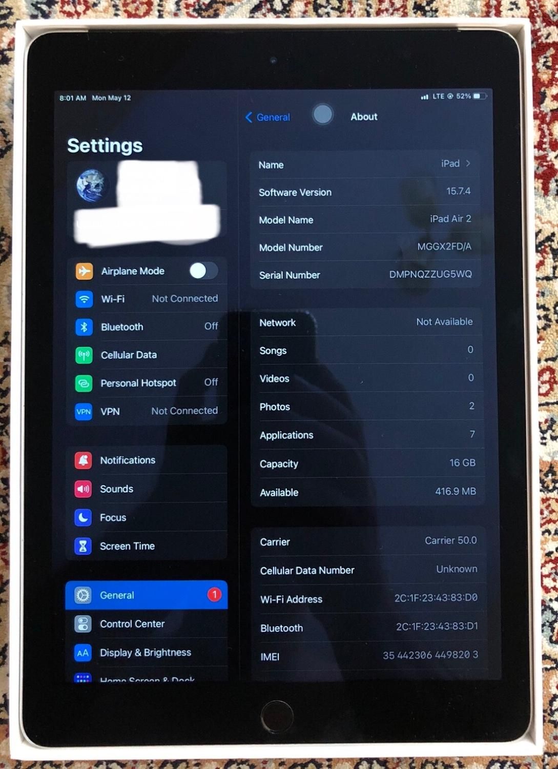 iPad Air2|تبلت|تهران, جیحون|دیوار