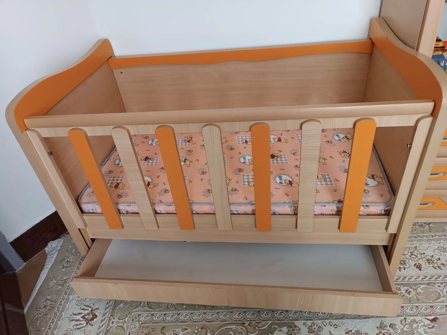 کمدوتخت کودک.جنس ام دی اف خارجی.ضد آب.ضد خش|تخت و سرویس خواب|جوادآباد, |دیوار