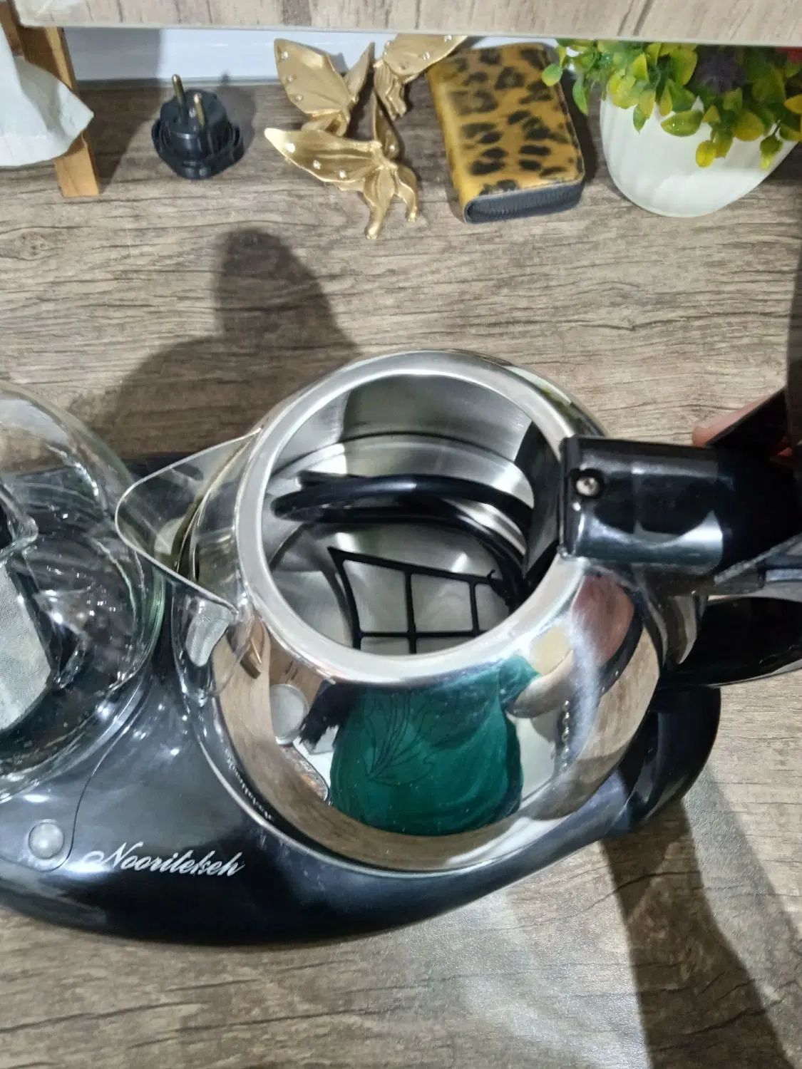 چای ساز برقی اصلی جنس خوب استیل مشکی|سماور، چای‌ساز، قهوه‌ساز|تهران, نظام‌آباد|دیوار