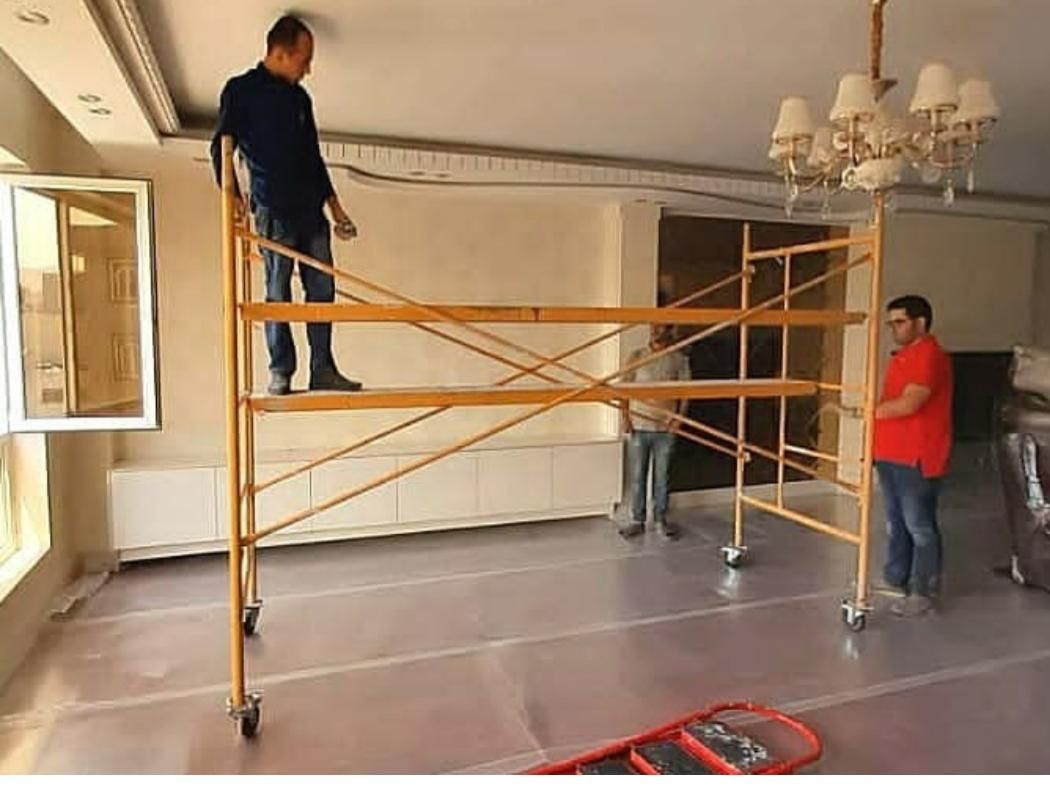 چهارپایه داربستی چرخ دار|خدمات پیشه و مهارت|خرمآباد, |دیوار