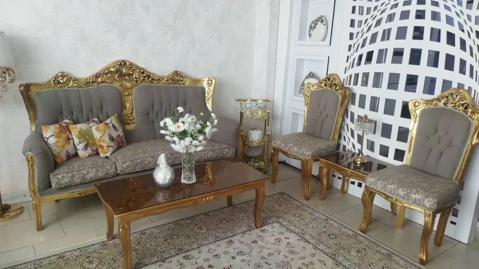مبل استیل ورق طلا|مبلمان خانگی و میز عسلی|مشهد, طلاب|دیوار
