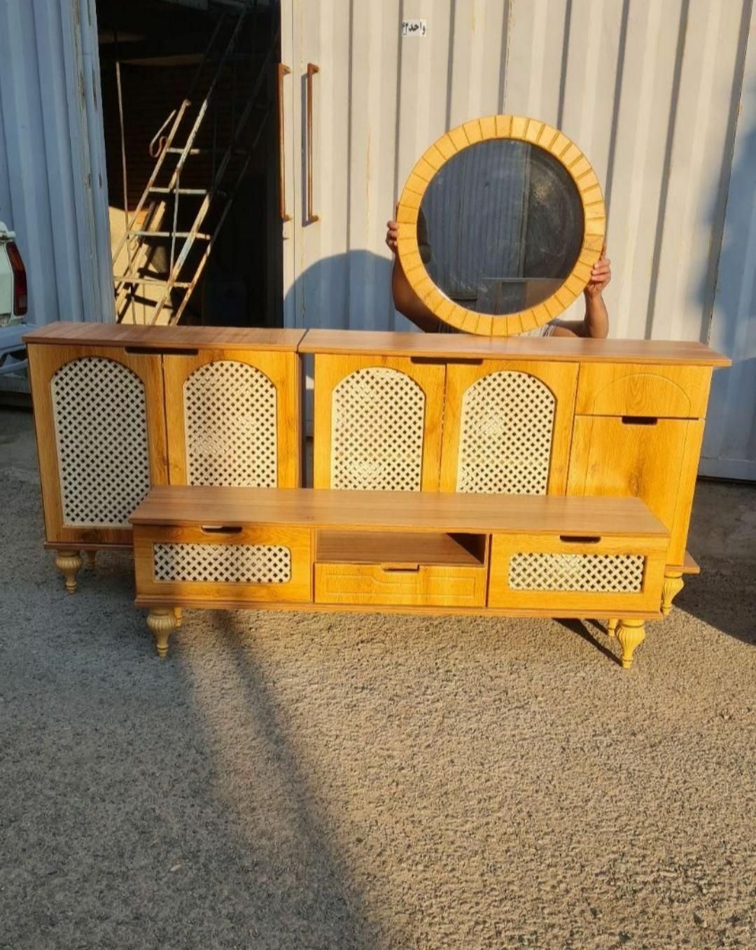 میز تلویزیون با اینه کنسول و جاکفشی ست|میز تلویزیون|چهاردانگه (تهران), |دیوار