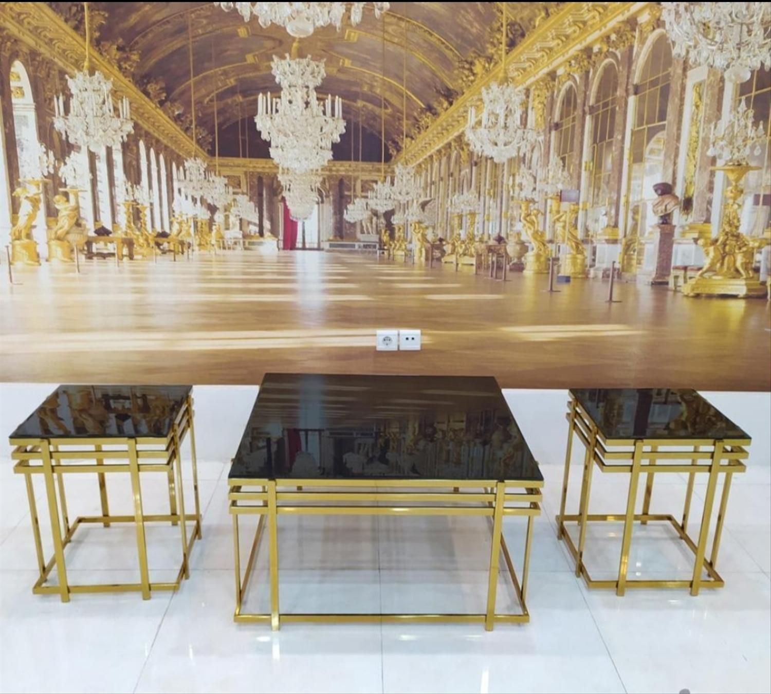 میز وسط و عسلی جلو مبلی فلزی استیل مدل آلمان|مبلمان خانگی و میز عسلی|آفتاب, |دیوار