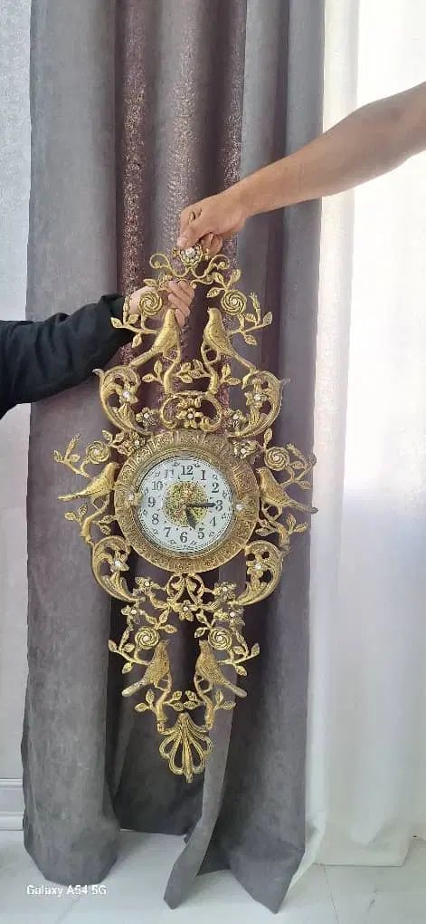 لوستر ۵شاخه و دیوار کوب و ساعت دیواری ست برنز|لوستر و چراغ آویز|تهران, نارمک|دیوار