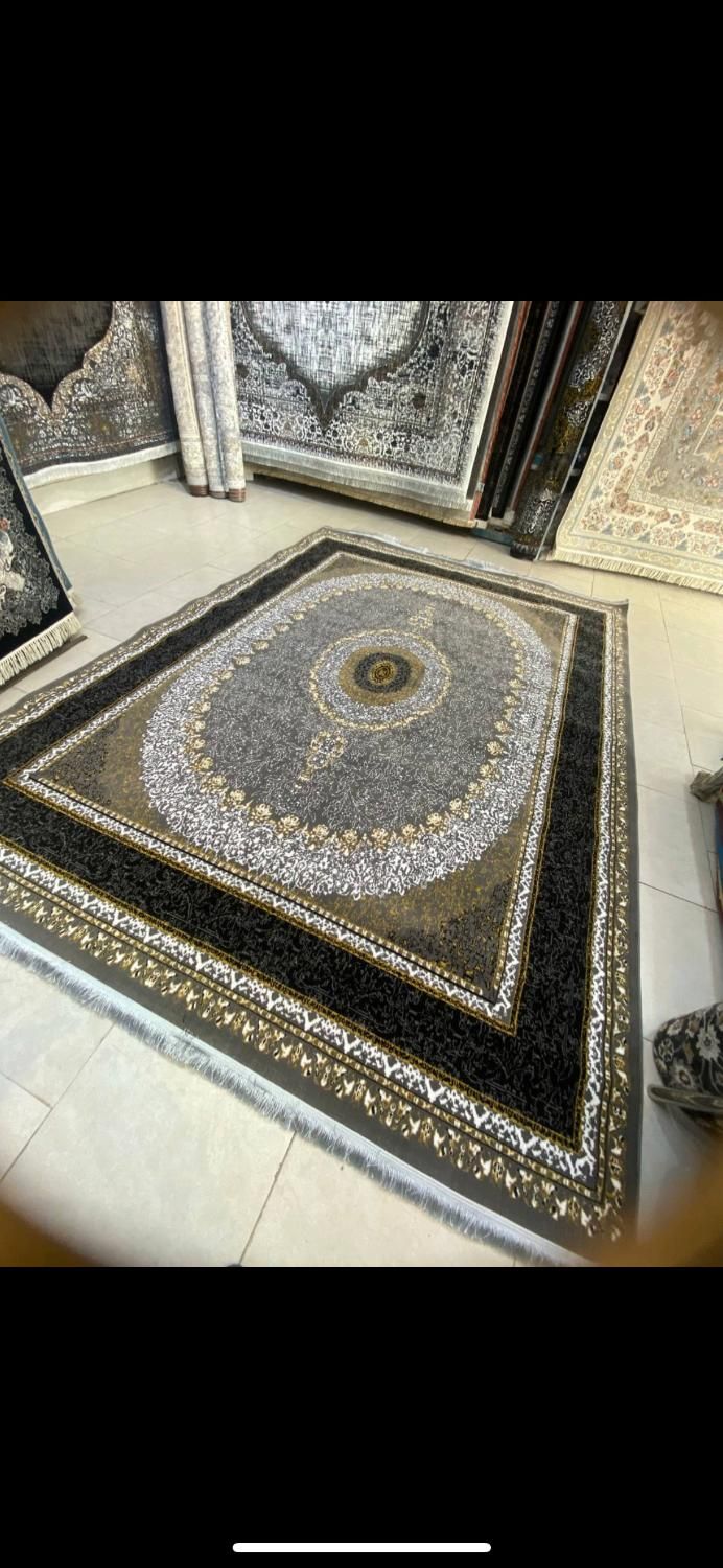 فرش 12 متر طرح سنگ نما زغال سنگی|فرش|سمنان, |دیوار