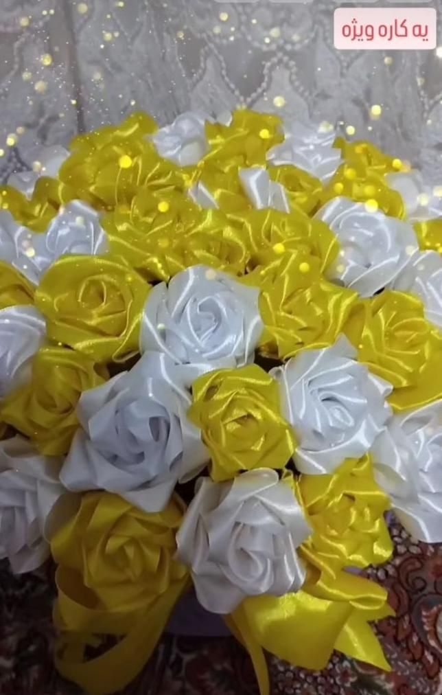 گل رز روبانی|گل مصنوعی|میاندوآب, |دیوار