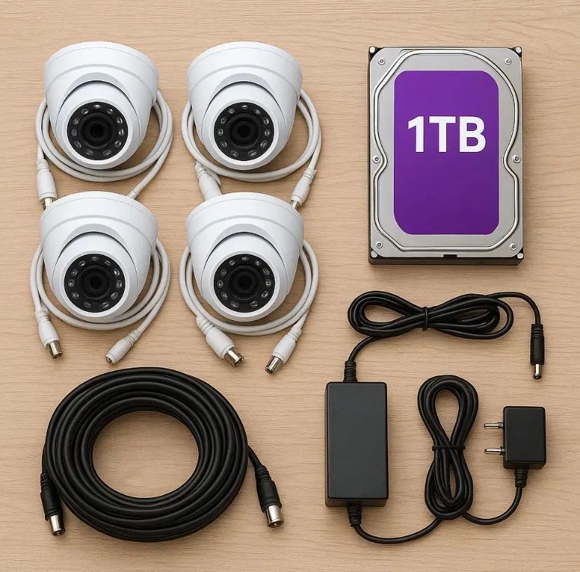 پکیج اقتصادی ۴ عددی دوربین مداربسته با DVR|دوربین مداربسته|رشت, سعدی (تختی)|دیوار