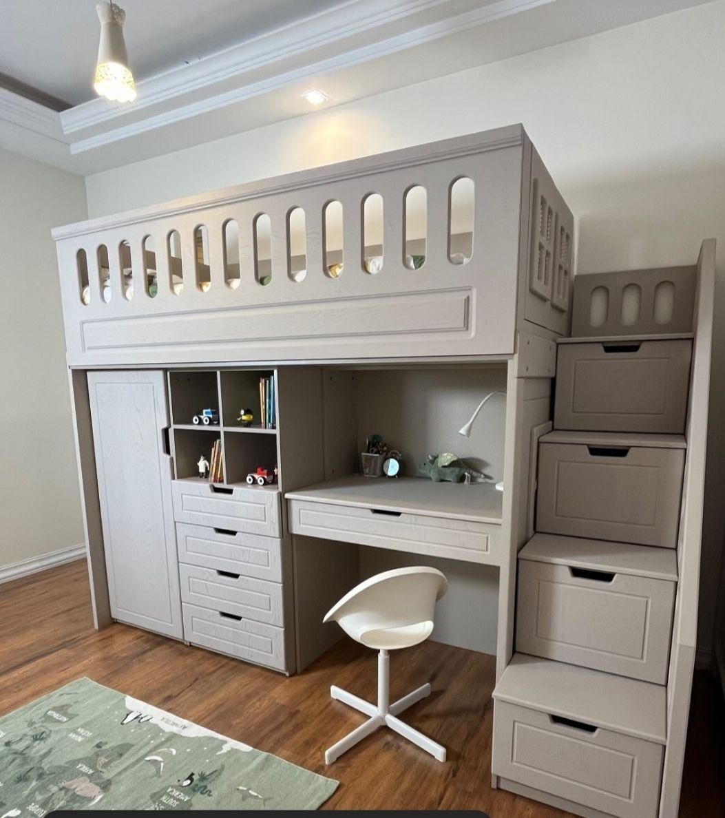 کمد و تخت دو طبقه|تخت و سرویس خواب|کرمان, |دیوار