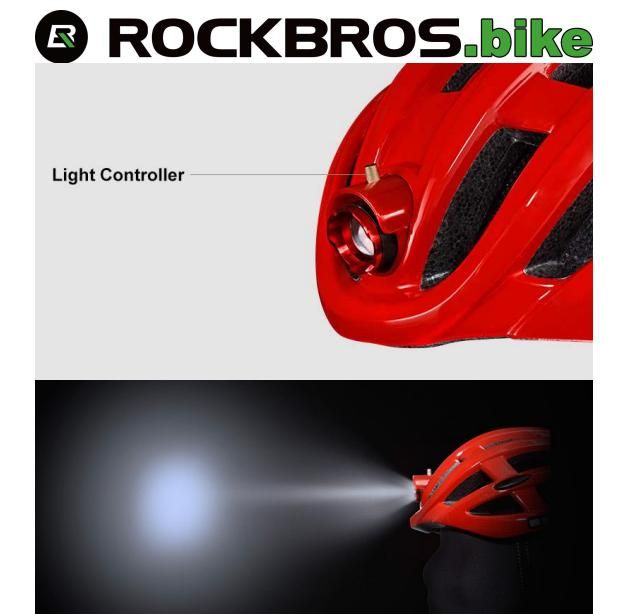 کلاه دوچرخه چراغ دار شارژی برند ROCKBROS|دوچرخه، اسکیت، اسکوتر|مشهد, آبکوه|دیوار