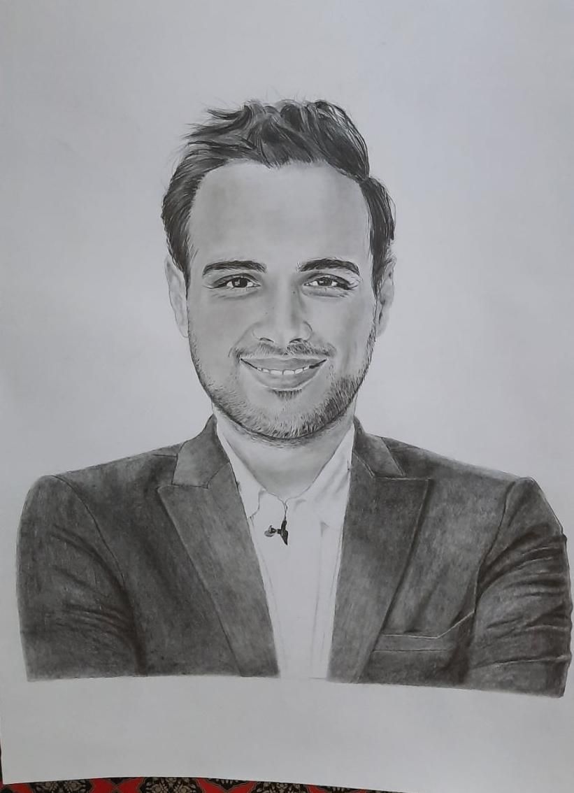 سفارش نقاشی چهره سیاهقلم سیاه قلم|تابلو، نقاشی، عکس|اهواز, نادری|دیوار