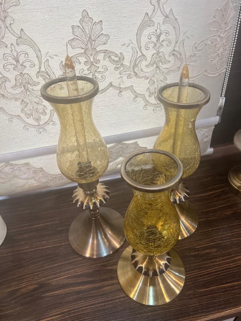 شمعدانی های پایه دار ۳تایی|صنایع دستی و سایر لوازم تزئینی|تهران, جنت‌آباد جنوبی|دیوار