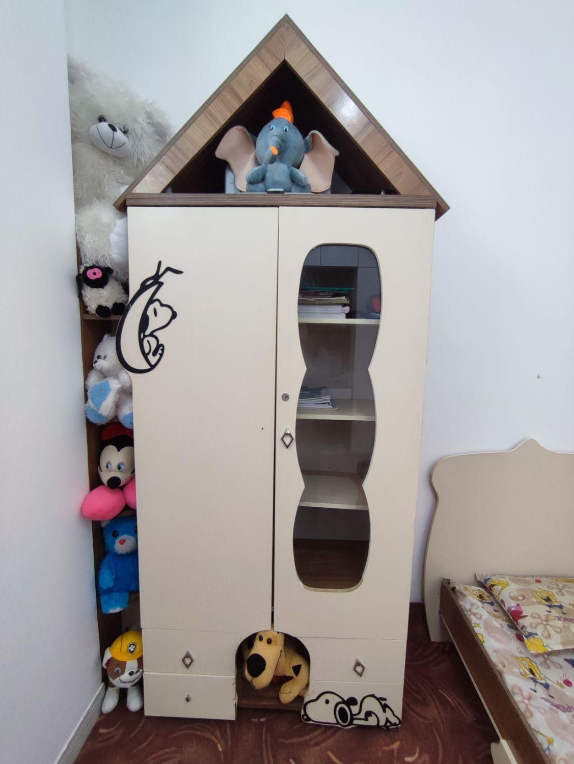 تخت نوجوان، کمد، شلف،تشک،|تخت و سرویس خواب|طبس, |دیوار