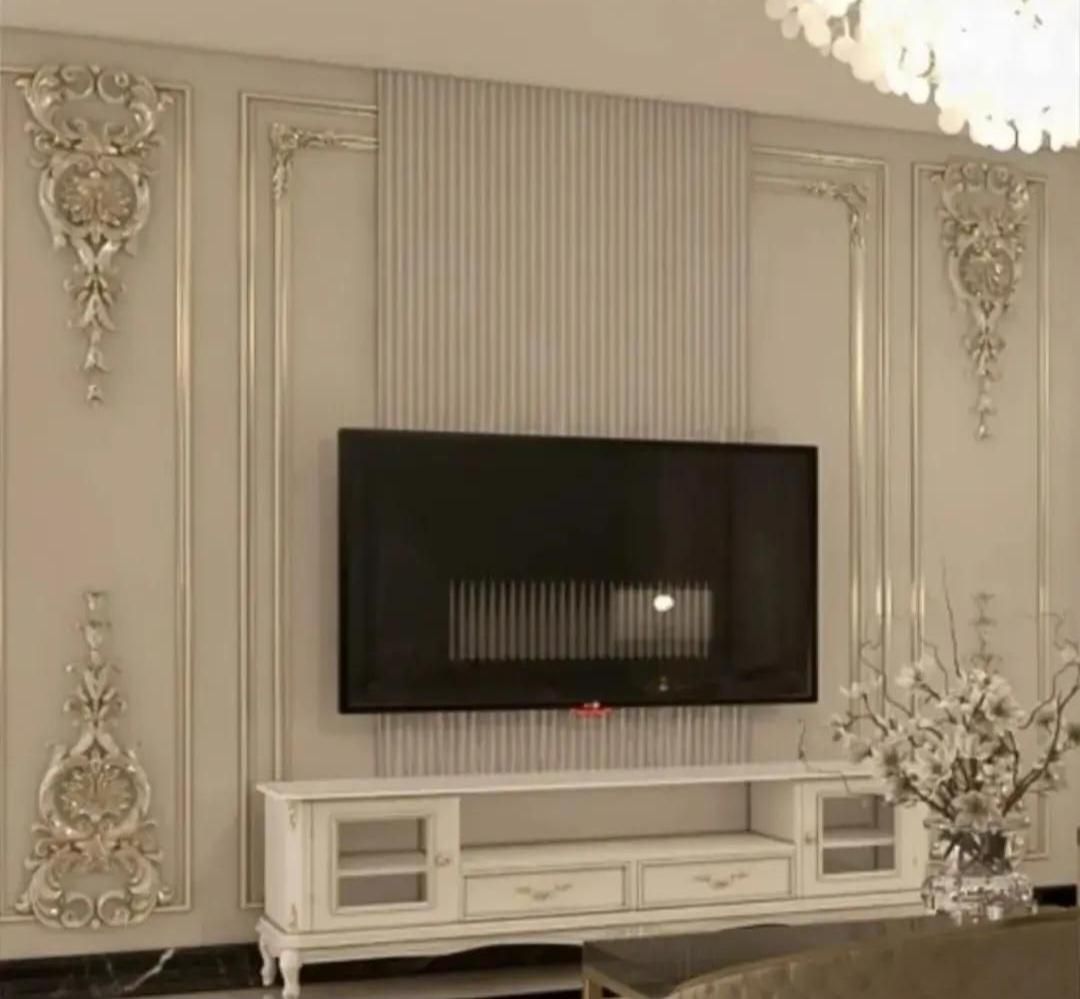 کاغذدیواری کابینت گچبری قابندی پارکت آینه نقاشی|خدمات پیشه و مهارت|تبریز, |دیوار