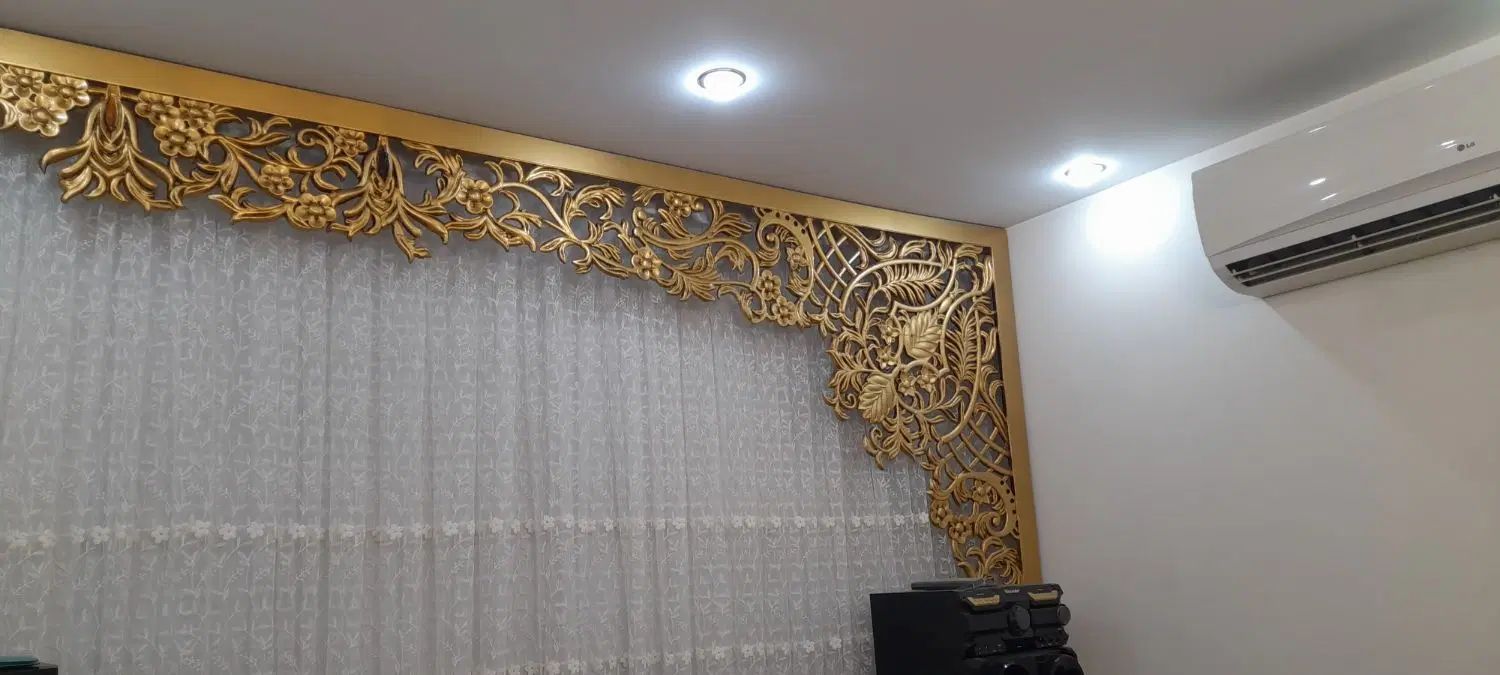 قاب پرده چوبی منبت کاری اندازه ۲۷۰ چوب اصل|پرده، رانر، رومیزی|نظرآباد, نظرآباد|دیوار