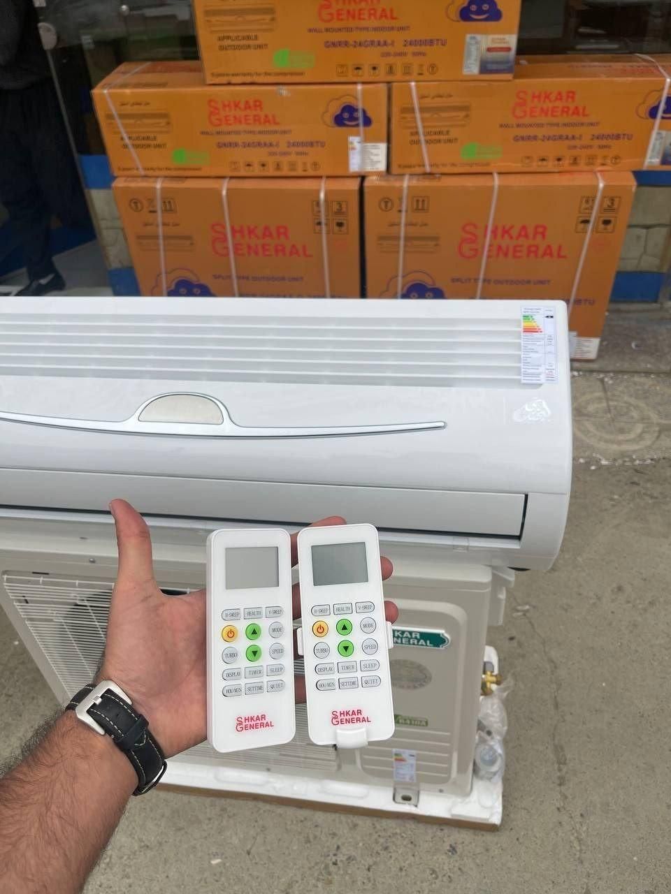 کولرگازی۲۴ هزار جنرال شکار موتور گری طرح لبخند|کولر گازی و فنکوئل|بانه, |دیوار