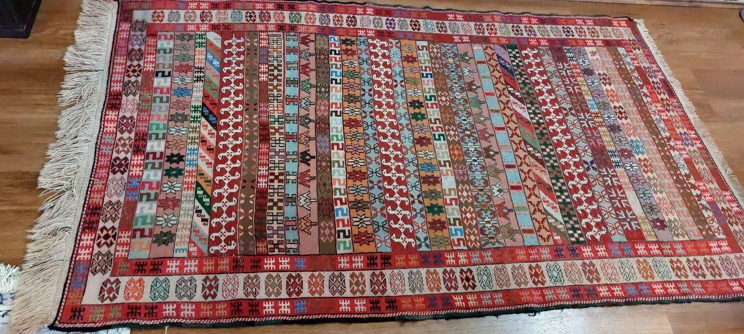 یه تیر و دو نشون گلیم اصیل + فرش کودک شاد|فرش|بابل, |دیوار