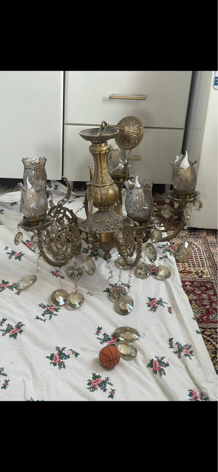 لوستر ۵ شاخه|لوستر و چراغ آویز|قزوین, |دیوار
