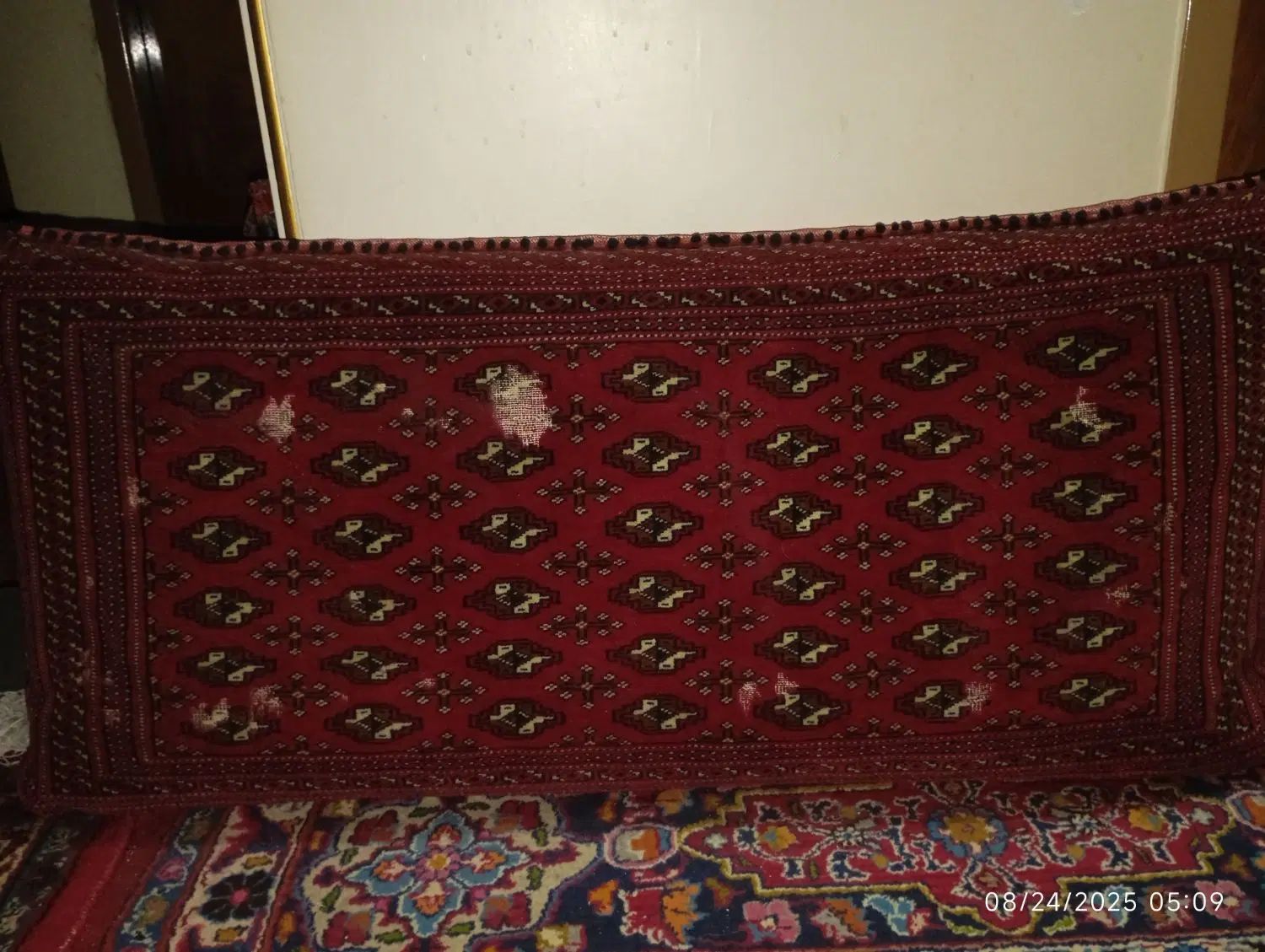 پشتی گلیم اصل ترکمن دست بافت 3 عدد و قالی دستباف|گلیم، جاجیم، گبه|مشهد, شهید فرامرز عباسی|دیوار