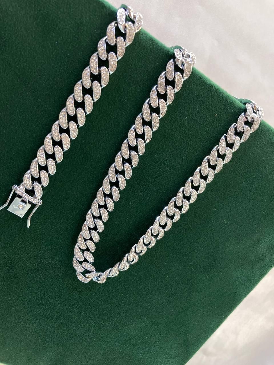 گردنبند مردانه فول نگین اصلی نگین کوبایی مدل طلا|بدلیجات|مشهد, طلاب|دیوار