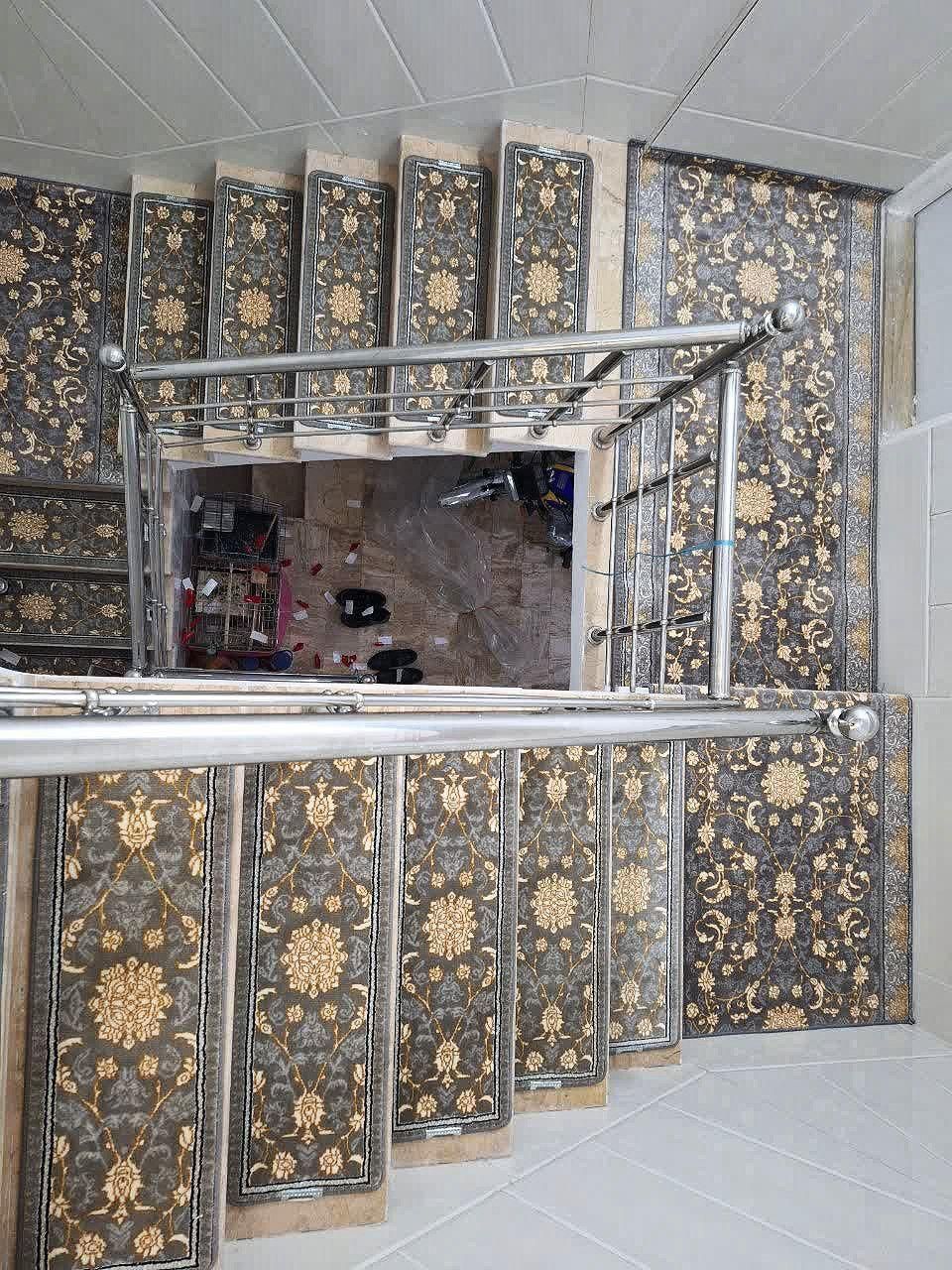 کناره فرش طوسی نقره ای طلا کوب ۵۰۰شانه|گلیم، جاجیم، گبه|قم, نیروگاه|دیوار