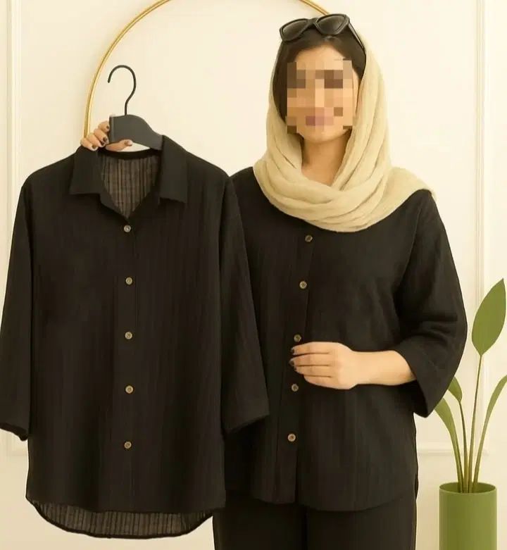 شومیزکاربردی مشکی ساده باجنس شانتون اعلا|لباس|گرمسار, |دیوار