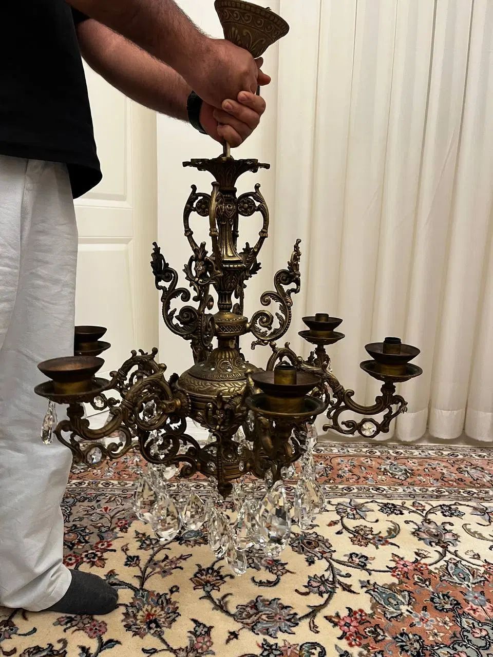 لوستر جفت برنز|لوستر و چراغ آویز|تهران, مرزداران|دیوار