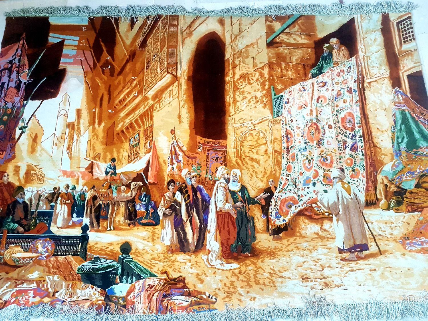 تابلو فرش دستباف۳متری ابریشم بازار فرش ۶۰ رج|تابلو فرش|تهران, ستارخان|دیوار