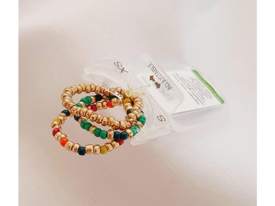 انگشتر رنگی چندتایی کشی منجوقی چند رنگ|بدلیجات|گرگان, |دیوار