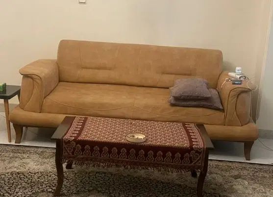مبلمان ۸ نقره راحتی در حد نو|مبلمان خانگی و میز عسلی|تهران, المهدی|دیوار