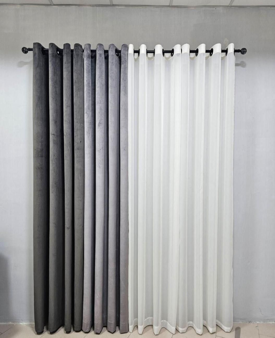 پرده زخیم پانچ مینیمال ۱۰۰هزار حریر|پرده، رانر، رومیزی|پرند, |دیوار